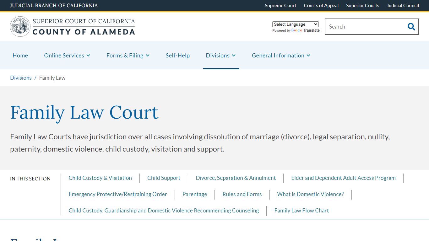 Family Law Court - Alameda County Superior Court